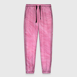 Брюки на резинке мужские Розовая шерсть, цвет: 3D-принт