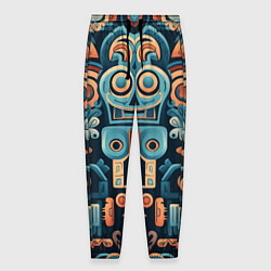 Мужские брюки Симметричный абстрактный паттерн в ацтекском стиле