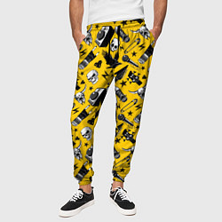 Брюки на резинке мужские Музыкальный рокенрольный узор, цвет: 3D-принт — фото 2