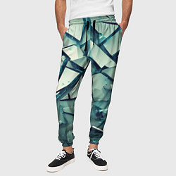 Брюки на резинке мужские Битое стекло текстура, цвет: 3D-принт — фото 2