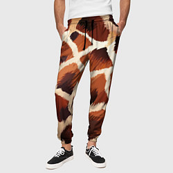 Брюки на резинке мужские Пятнистый мех жирафа, цвет: 3D-принт — фото 2