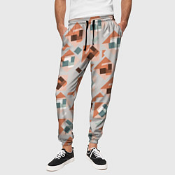 Брюки на резинке мужские Геометрические фигуры: абстракция, цвет: 3D-принт — фото 2