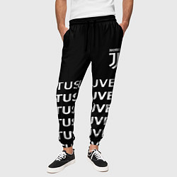 Брюки на резинке мужские Juventus pattern fc club steel, цвет: 3D-принт — фото 2