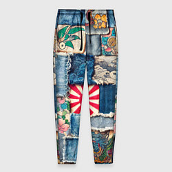 Мужские брюки Японское художество пэчворк