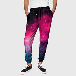 Брюки на резинке мужские Абстрактный космос фантастика, цвет: 3D-принт — фото 2