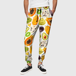 Брюки на резинке мужские Экзотический фруктовый узор, цвет: 3D-принт — фото 2