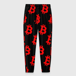 Мужские брюки Bitcoin red logo money