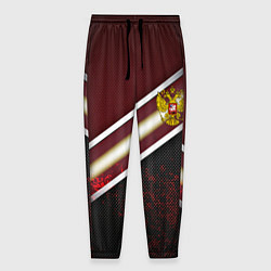 Брюки на резинке мужские Сталь Россия текстура, цвет: 3D-принт