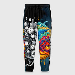 Брюки на резинке мужские Креативный мозг, цвет: 3D-принт