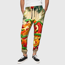 Брюки на резинке мужские Веселая змея 2025, цвет: 3D-принт — фото 2