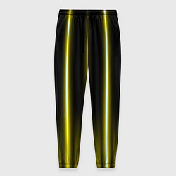 Брюки на резинке мужские Neon yellow, цвет: 3D-принт