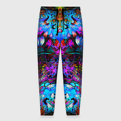 Брюки на резинке мужские Абстракция стекло узор, цвет: 3D-принт