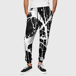 Брюки на резинке мужские Брызги белой краски, цвет: 3D-принт — фото 2