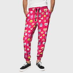 Брюки на резинке мужские Skzoo pattern pink, цвет: 3D-принт — фото 2