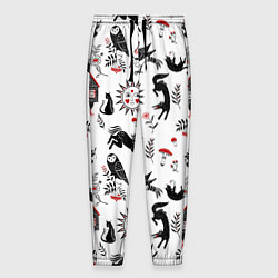 Брюки на резинке мужские Русские сказки, цвет: 3D-принт