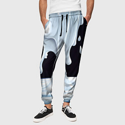 Брюки на резинке мужские Молочная текстура, цвет: 3D-принт — фото 2
