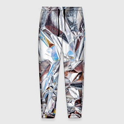 Брюки на резинке мужские Зеркальная металическая фольга текстура, цвет: 3D-принт