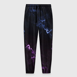Брюки на резинке мужские Color black blue pink, цвет: 3D-принт