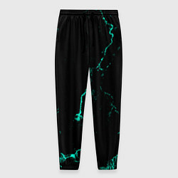 Мужские брюки Color black turquoise