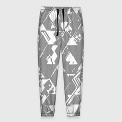 Мужские брюки Светлый серый геометричный паттерн