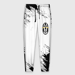 Брюки на резинке мужские Juventus штрихи красок, цвет: 3D-принт