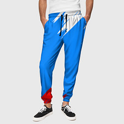 Брюки на резинке мужские Патриот Россия - флаг, цвет: 3D-принт — фото 2