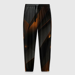 Мужские брюки Черная текстура с углами