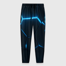 Мужские брюки Черные плиты с синим светом