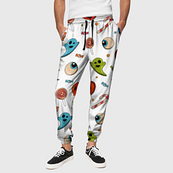 Брюки на резинке мужские Halloween pumpkin show, цвет: 3D-принт — фото 2