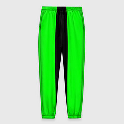 Брюки на резинке мужские Color green black line, цвет: 3D-принт