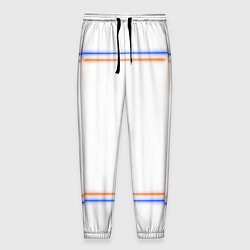 Брюки на резинке мужские Neon white orange blue, цвет: 3D-принт