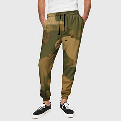 Брюки на резинке мужские Капибара - камуфляж, цвет: 3D-принт — фото 2