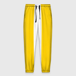 Брюки на резинке мужские Color yellow white line, цвет: 3D-принт