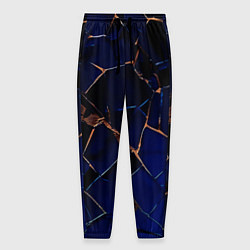 Мужские брюки Тёмный синий абстракция битые плиты