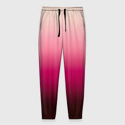 Брюки на резинке мужские Градиент transcendent pink омбре, цвет: 3D-принт