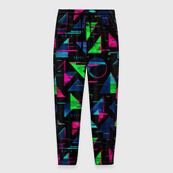 Брюки на резинке мужские Геометрия глитч, цвет: 3D-принт