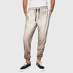 Брюки на резинке мужские Градиент песочный, цвет: 3D-принт — фото 2