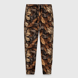 Брюки на резинке мужские Камуфляж из осенних листьев, цвет: 3D-принт
