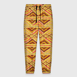 Брюки на резинке мужские Племенная вышивка, цвет: 3D-принт