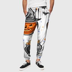 Брюки на резинке мужские Дух хэллоуина, цвет: 3D-принт — фото 2