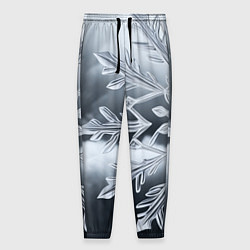 Мужские брюки Снежинка на черно белое