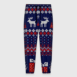 Мужские брюки Новогодний вязаный паттерн