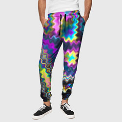 Брюки на резинке мужские Абстракция переливы, цвет: 3D-принт — фото 2