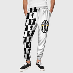 Брюки на резинке мужские Ювентус паттерн люди, цвет: 3D-принт — фото 2