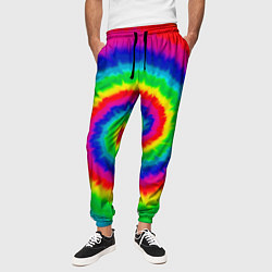 Брюки на резинке мужские Tie dye, цвет: 3D-принт — фото 2