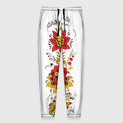 Мужские брюки Хохлома: цветы