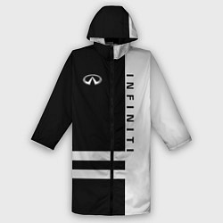 Дождевик мужской Infiniti: B&W Lines, цвет: 3D-принт