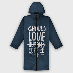 Дождевик мужской Ghouls Love Coffee, цвет: 3D-принт