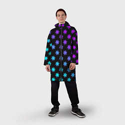 Дождевик мужской NEON WINTER IS COMING ЗИМА БЛИЗКО НЕОН, цвет: 3D-принт — фото 2