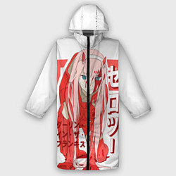 Дождевик мужской Zero Two - Darling in the Franxx, цвет: 3D-принт